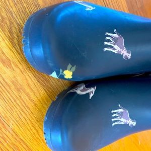 Joules dog print rain boot